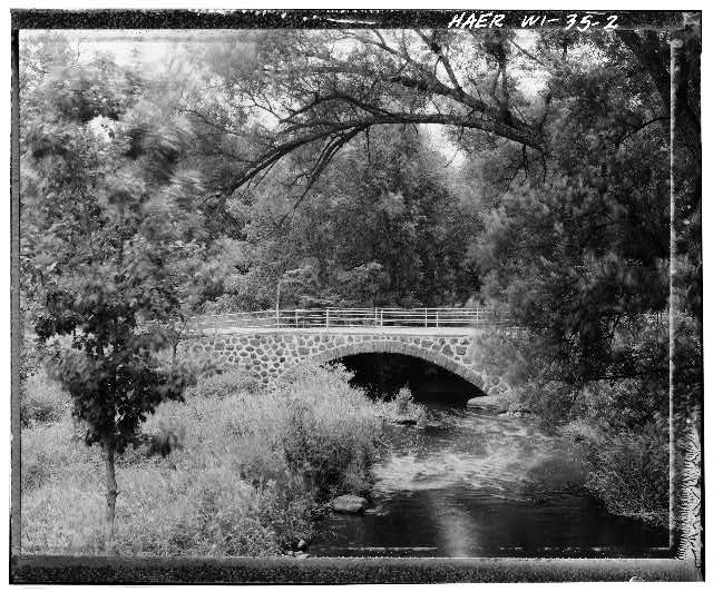 2. VIEW NORTH FACE BRIDGE, LOOKING SOUTH FROM DAM - Mill Bridge, Spanning