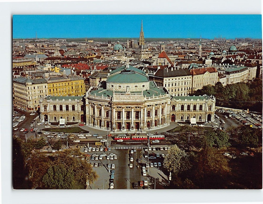Postcard Aerial View Burgtheater Vienna Austria