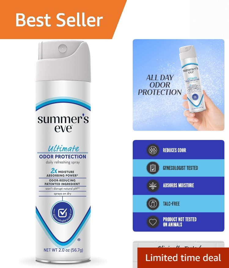 Summer's Eve Talc-Free Feminine Spray - Ultimate 2 Oz Odor Protection Anywhere