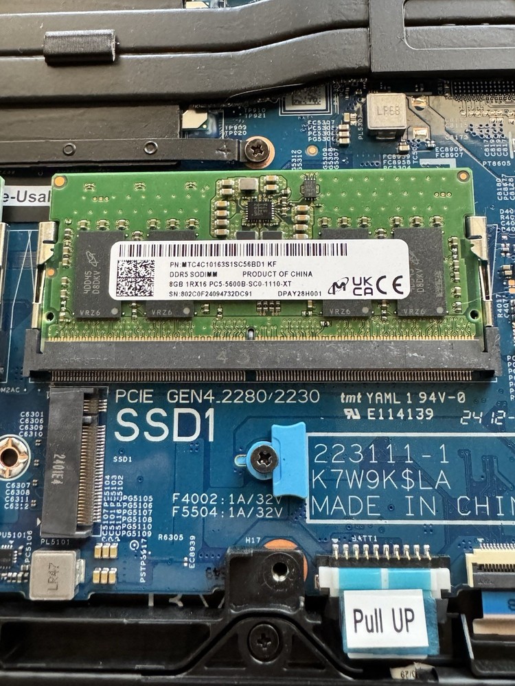 Micron 8GB DDR5 5600 MTC4C10163S1SC56BD1  SODIMM Laptop RAM Memory 1Rx16