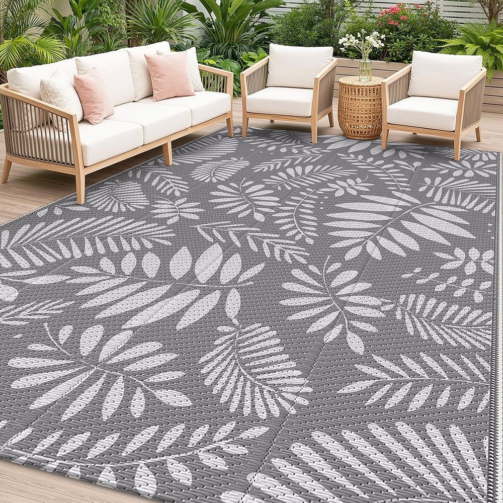 Outdoor Rug Patio Rug Plastic Straw Camping Rugs Large Waterproof Area Rug & Mat