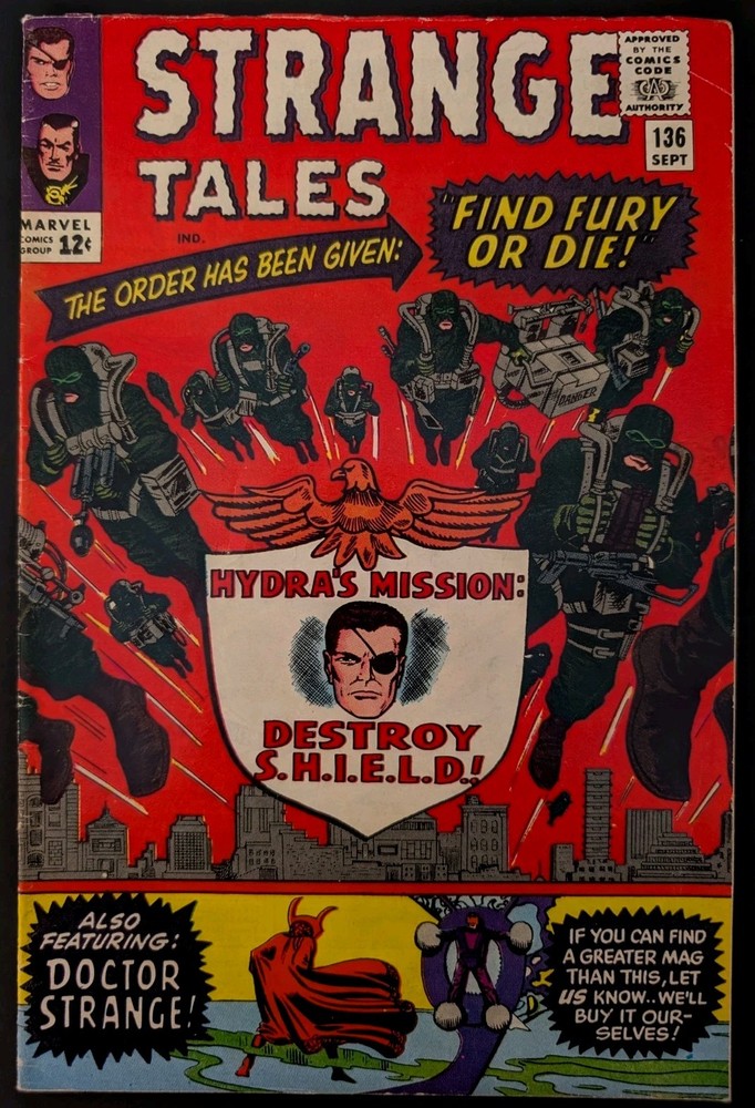 Strange Tales #136 1965 Marvel Silver Age KEY Nick Fury SHIELD 2nd App FN/VG