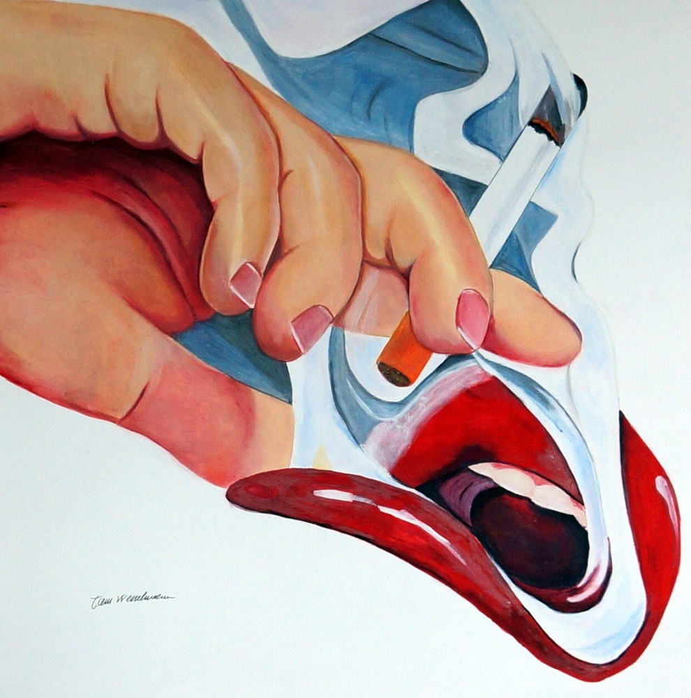 TOM WESSELMANN Original Acrylic on Paper, Art Painting Hand Signed. Pop Art