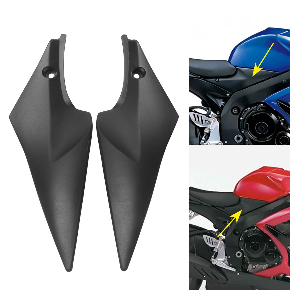 1 Pair Gas Tank Side Cover Panel Trim Fairing For Suzuki GSXR 600 750 2006-2007