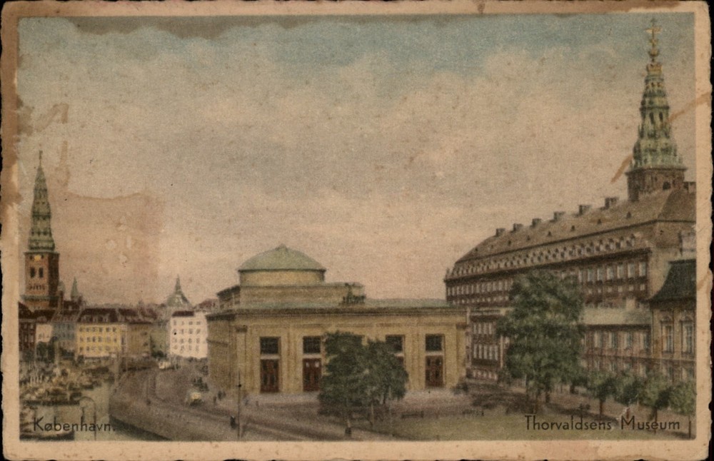 Thorvaldsens Museum Copenhagen Denmark vintage postcard s589