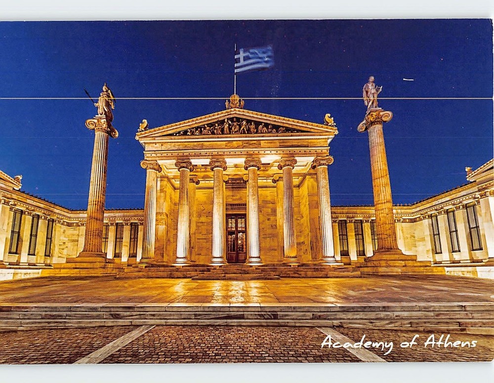 Postcard Academy of Athens Greece-image