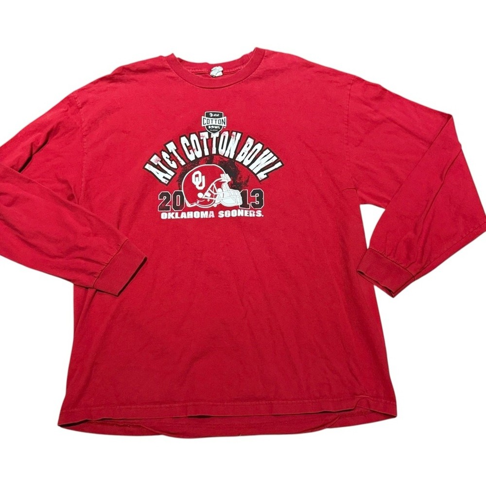 OU University of Oklahoma 2013 Cotton Bowl Red Long Sleeve Shirt Adult 2XL