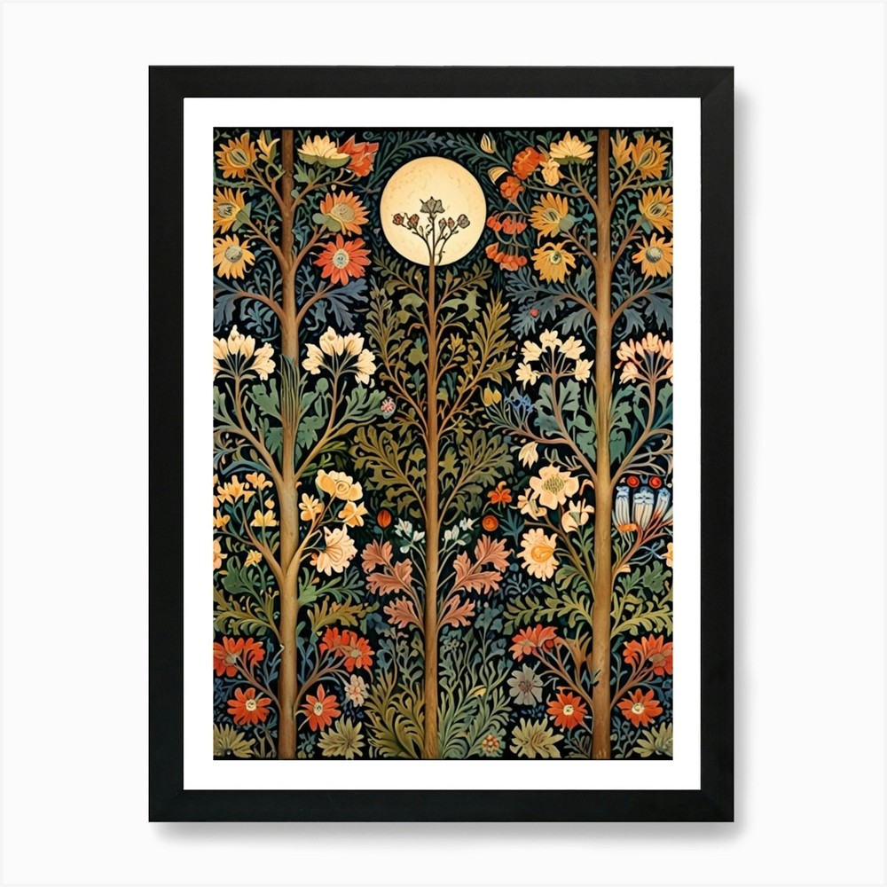 William Morris Tree of Life Framed Art Print Canvas Wall Decor  