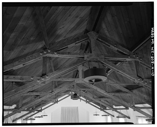 10. DETAILED INTERIOR VIEW TRUSSES - Fort McCoy, Building T-1146, Sparta,