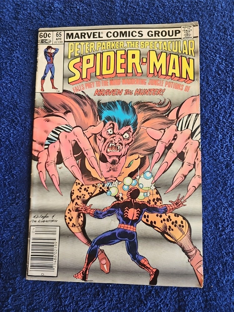 Peter Parker, The Spectacular Spider-Man #65 April 1982 Marvel Kraven the Hunter
