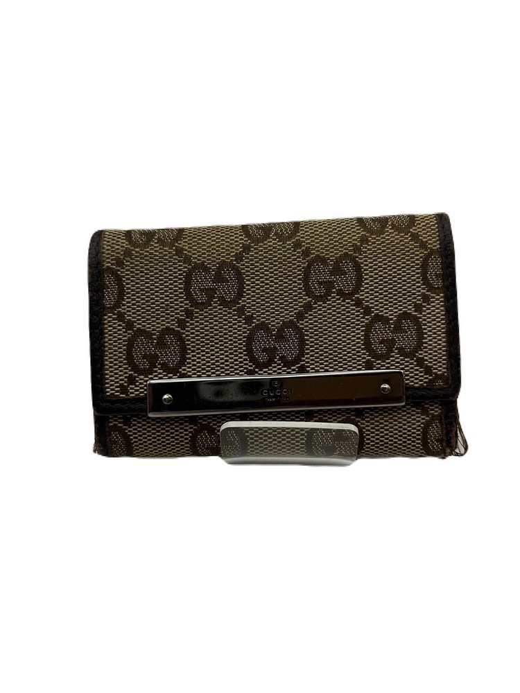 Gucci Brown Leather Key Wallet with 6 Hooks Pre-Owned E0530-202