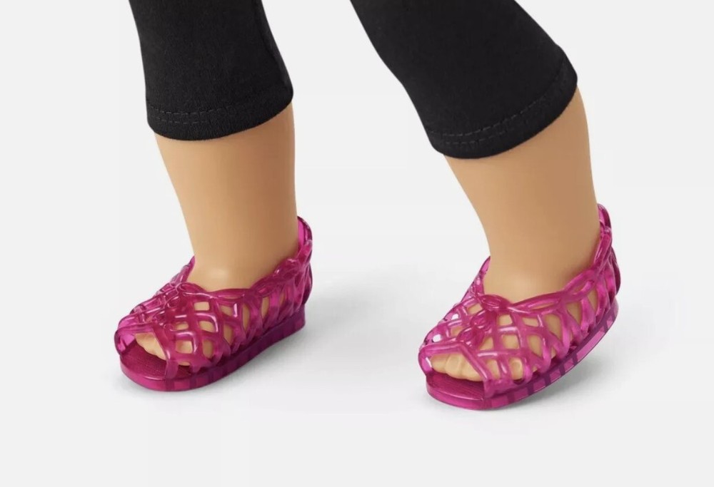 American Girl pink molded jelly shoes for 18'' doll courtney's awesome accessori