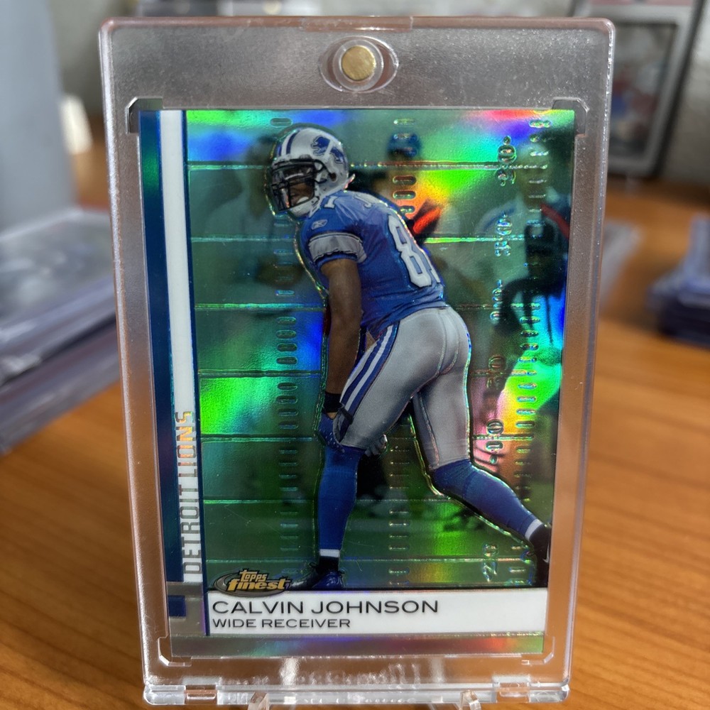 2009 Topps Finest Green /199 Refractor Calvin Megatron Johnson HOF Lions Rare