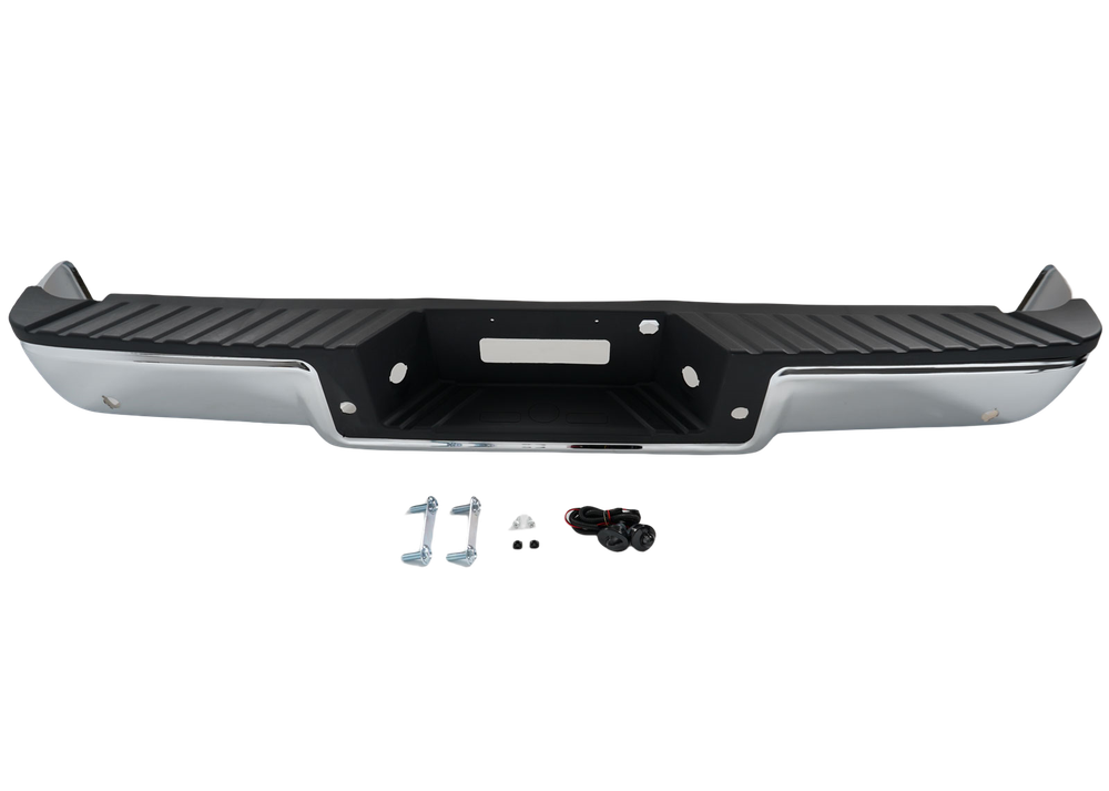 Chrome Rear Bumper Assembly For 2006-2008 Ford F150 w/ Park Assist