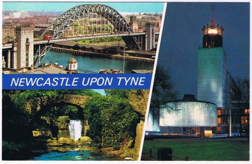 Postcard Newcastle Upon Tyne Bridge Jesmond Dene Civic Centre