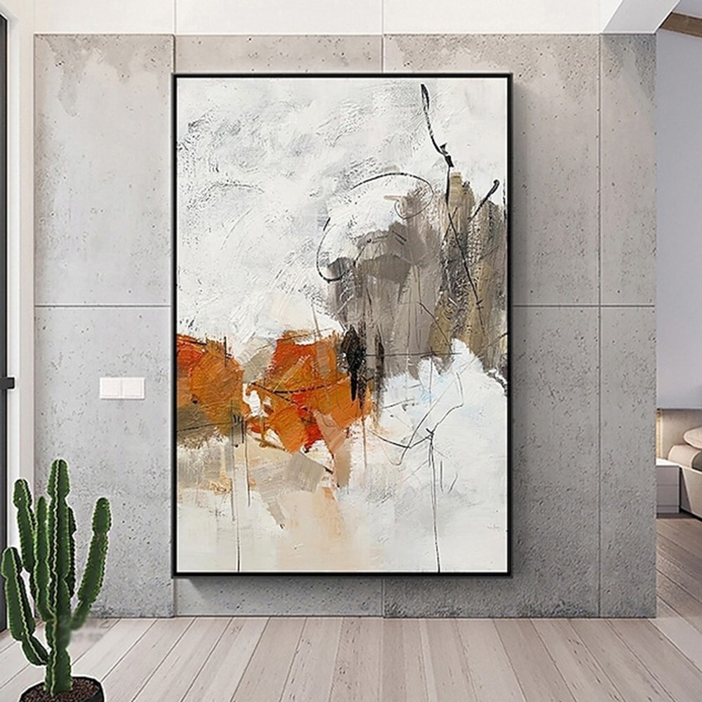 Warm Colors Oil Painting Abstract Handmade Canvas Decorative Mural Acrylic