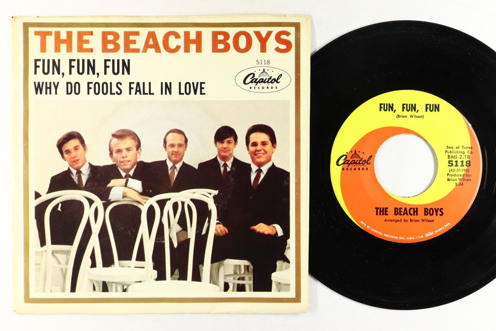 Beach Boys Picture Sleeve 45 - Fun, Fun, Fun - Capitol VG++