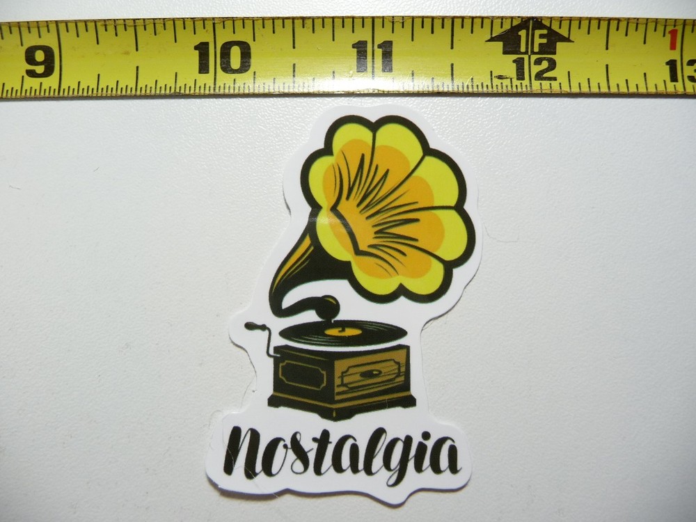 MUSIC NOSTALGIA VICTROLA STICKER DECAL MUSICAL FAN CONCERT FUN SCRAPBOOKING
