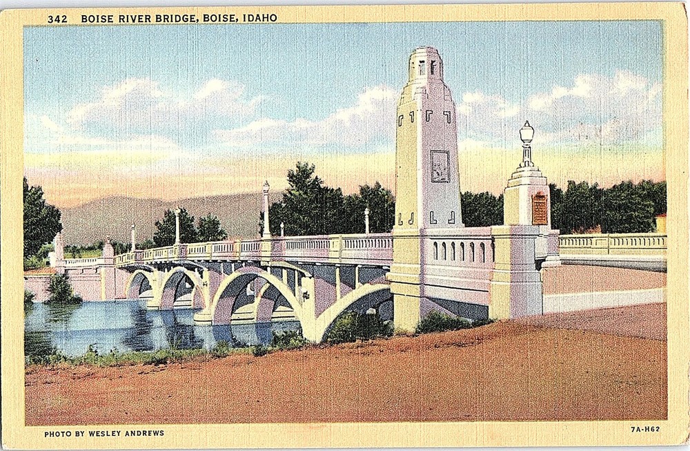 Postcard BRIDGE SCENE Boise Idaho ID m/09 AI0666