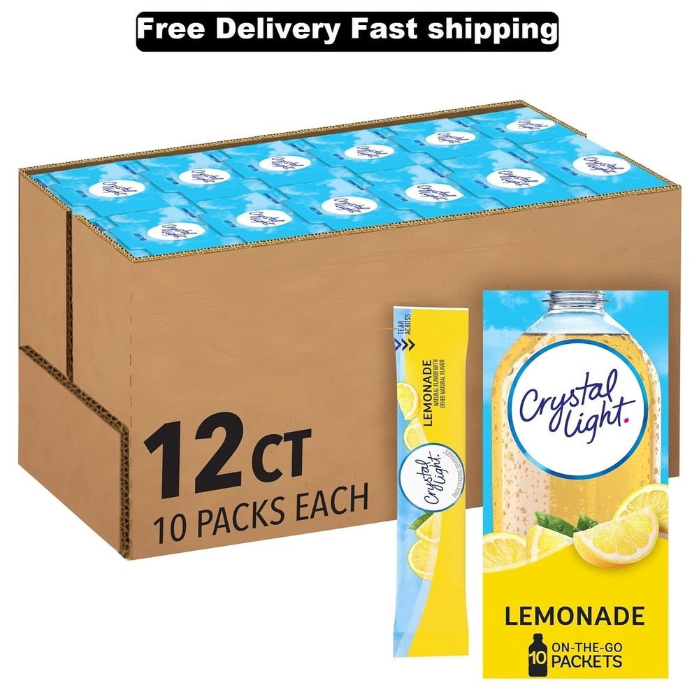 Crystal Light Sugar-Free Lemonade On-The-Go Powdered Drink Mix 120 Count