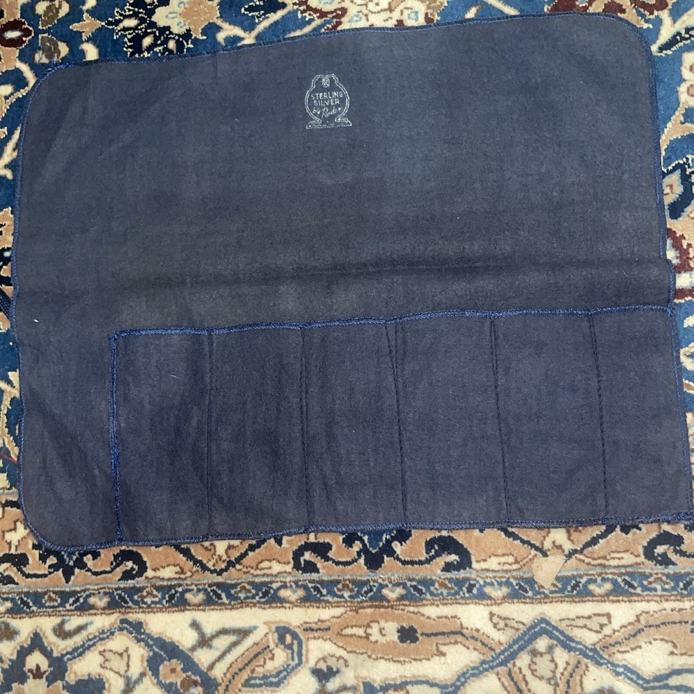 ORIGINAL ROGERS SILVER Anti-Tarnish SILVERWARE Storage 6 slot ROLL Bag 13