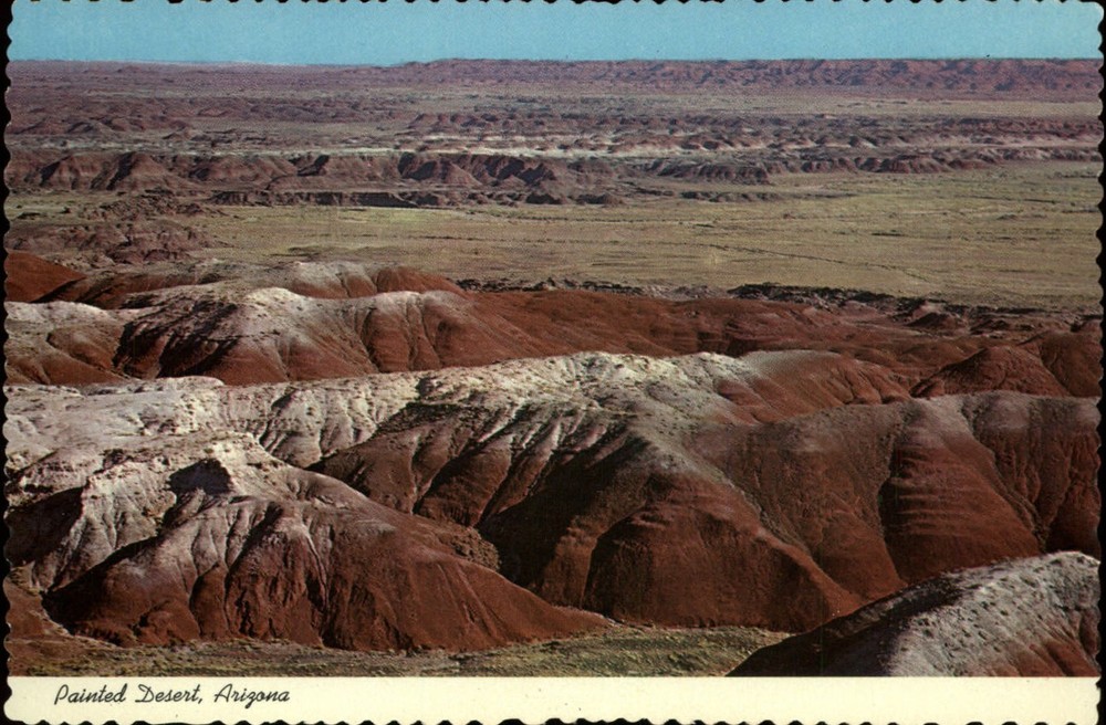 Painted Desert from Kachina Point Arizona aerial view ~ postcard sku995