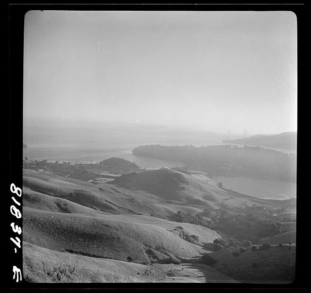 Photo:San Francisco California Golden Gate Bridge 1935-1942 Bay View Hills