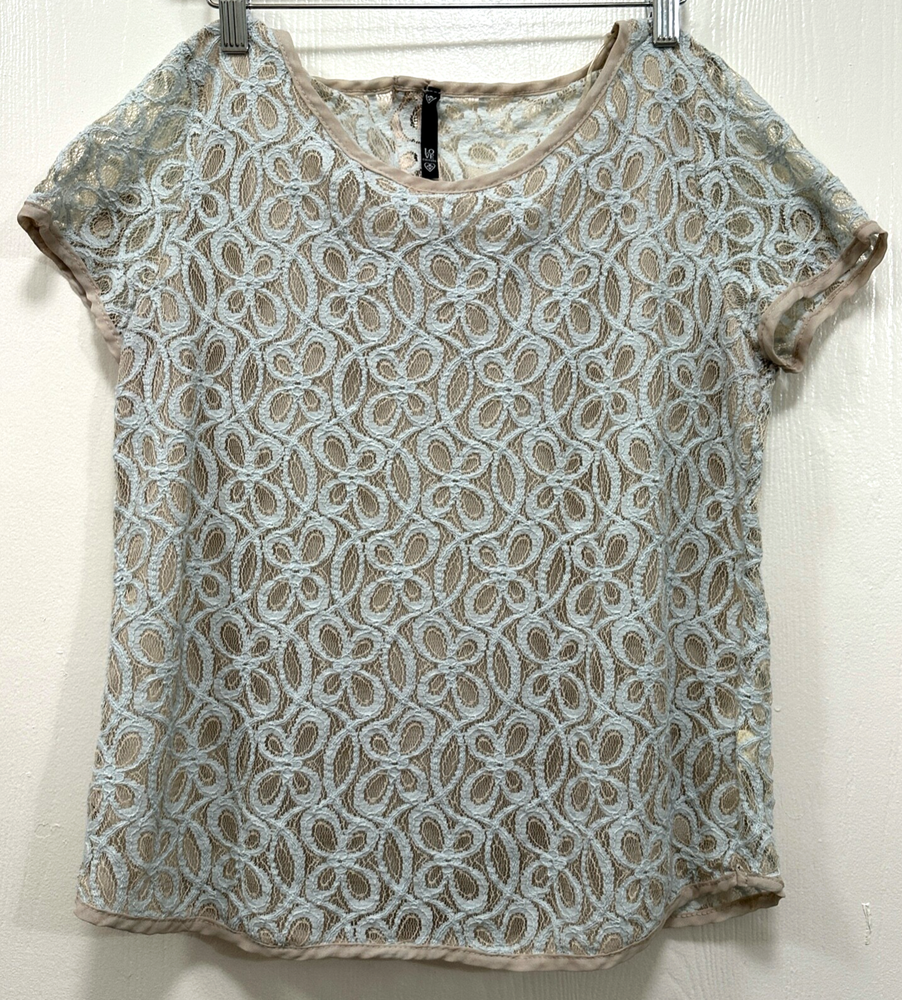 Love Culture Women Top Coquette Lace Green Fairy Romantic size M