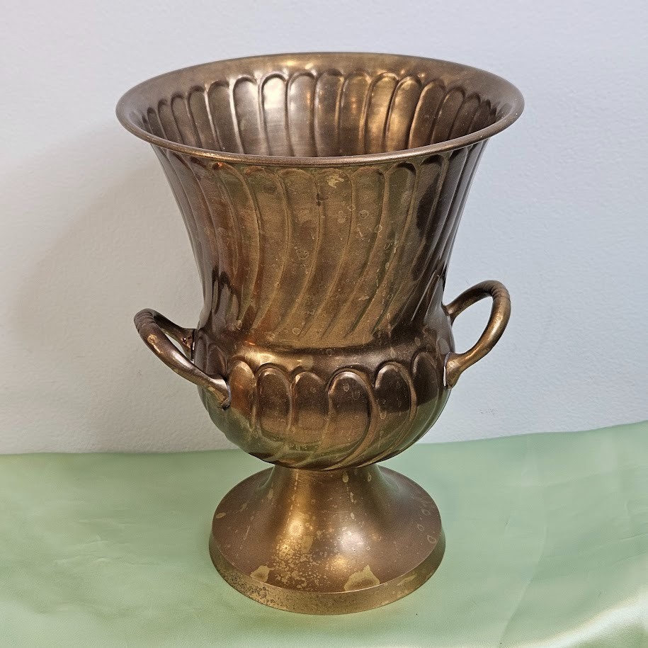 Brass Champagne Bucket Vintage Solid Brass Ice Bucket Gold Handled Wine Chiller