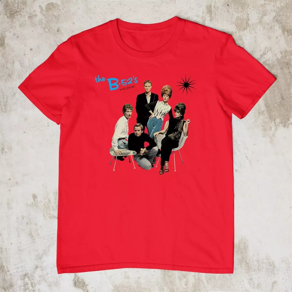 The B-52's Band Red T-Shirt S to 5X, Fan gift