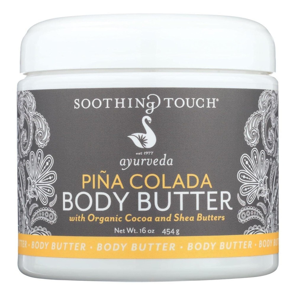 Soothing Touch Pina Colada Body Butter, 16 Oz, Moisturizing, Vegan, Nourishing F