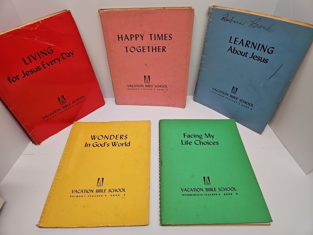 Vintage Vacation Bible School Teacher's Books Church Convention Press 60s
