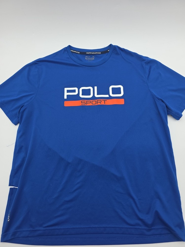 Polo Sport T-shirt Men Large Blue Graphic Tee.#42724