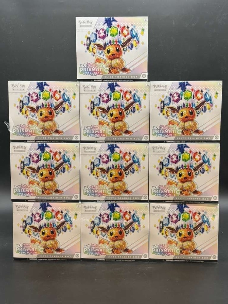Lot of (10) Pokemon TCG Prismatic Evolutions Elite Trainer Boxes SEALED ETBPROBSTEIN123 is actively accepting CONSIGNMENTS !!