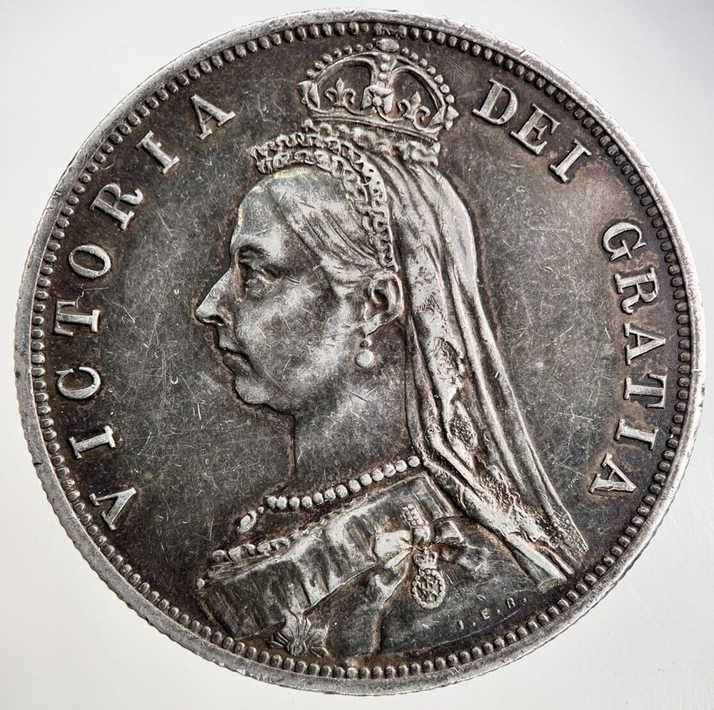 1887 Victoria Half-Crown Silver Coin | Very High Grade