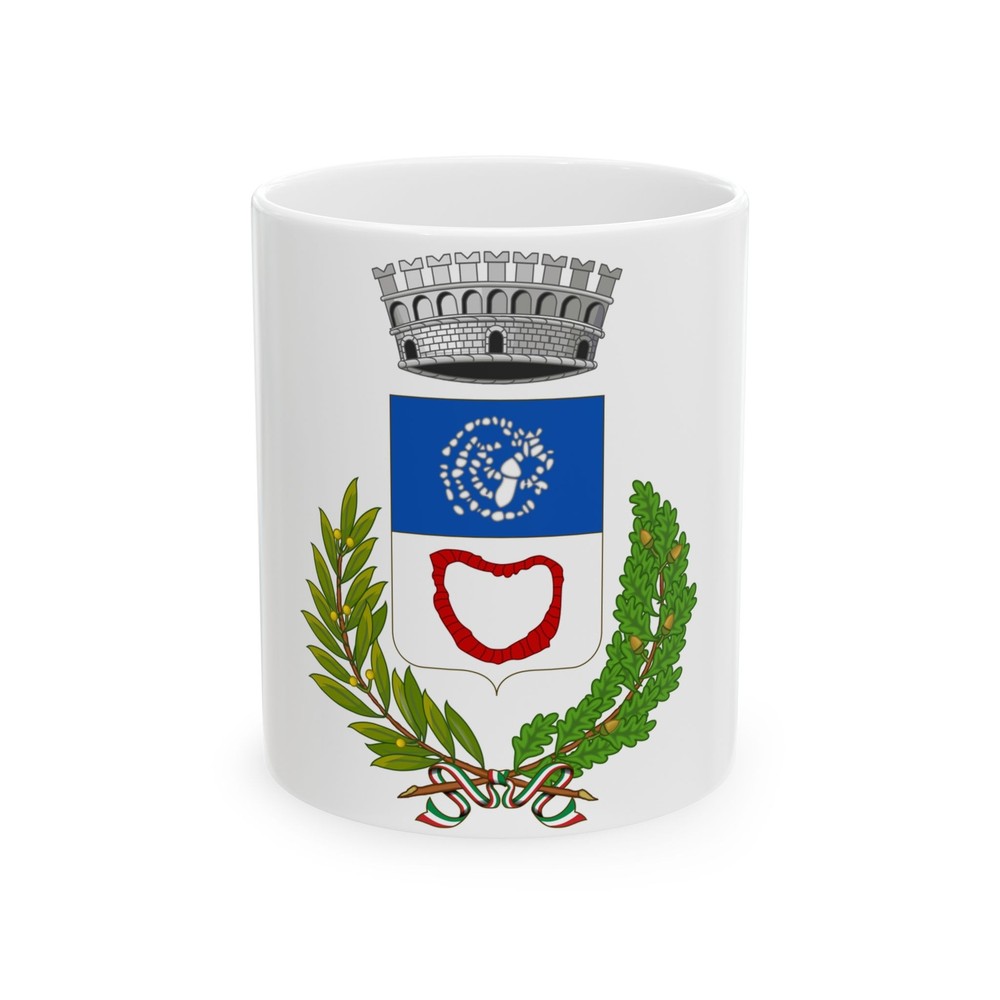 Flag of Arzachena (Italy) White Coffee Mug