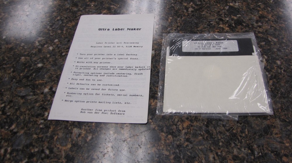 Vintage Ultra Label Maker Manual and 5.25