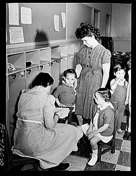 Queens New York Queensbridge Housing Project Nursery School 1940s Parents