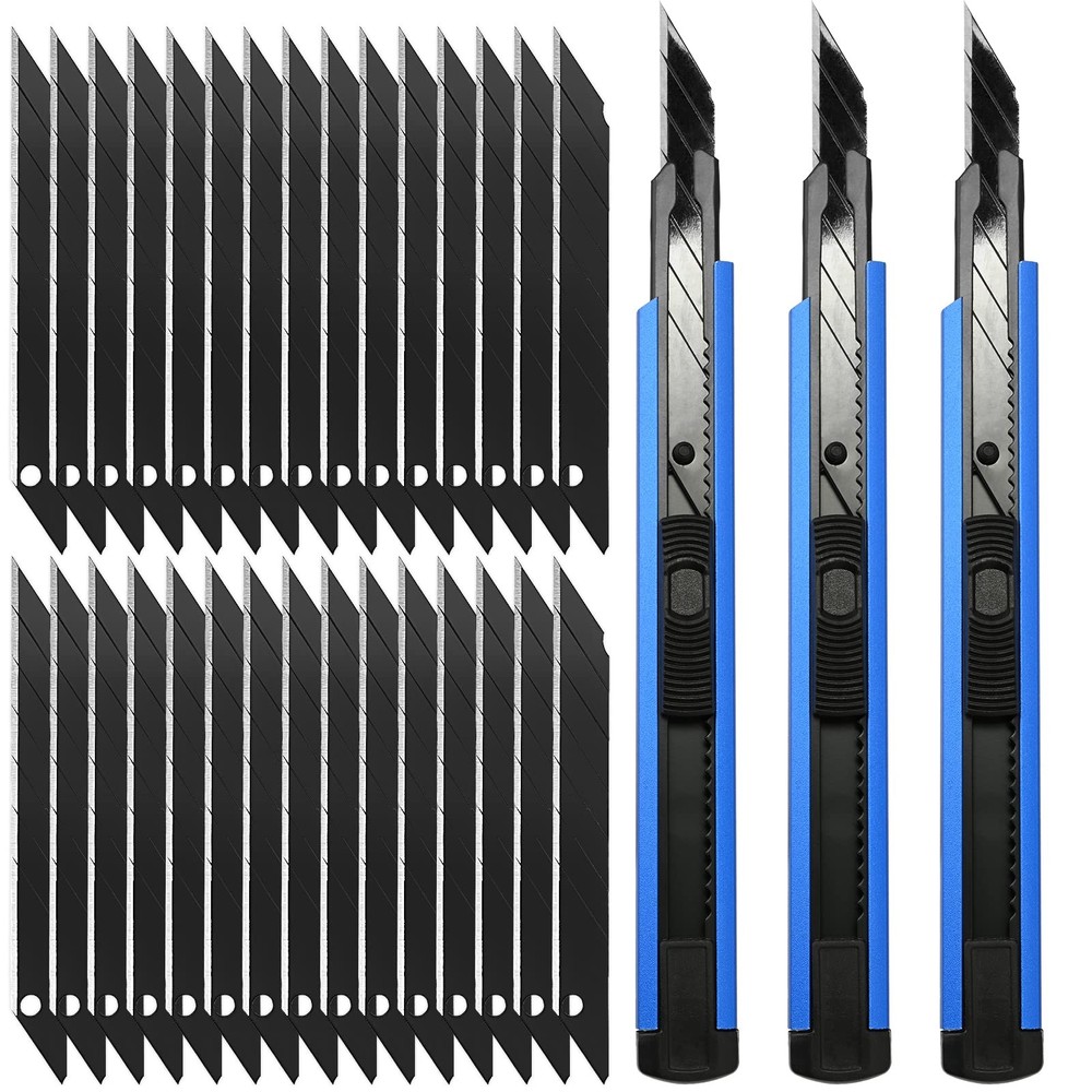 9MM Retractable Utility Knife with 30° Snap-Off Blade - Heavy Duty Box Cutter