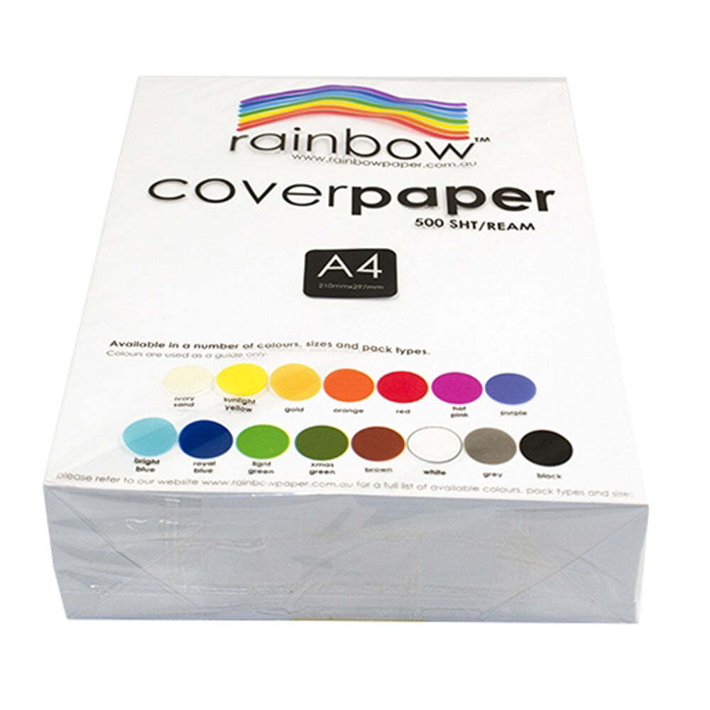 Vibrant Rainbow A4 Cover Paper 125gsm Acid-Free Durable White Premium-image