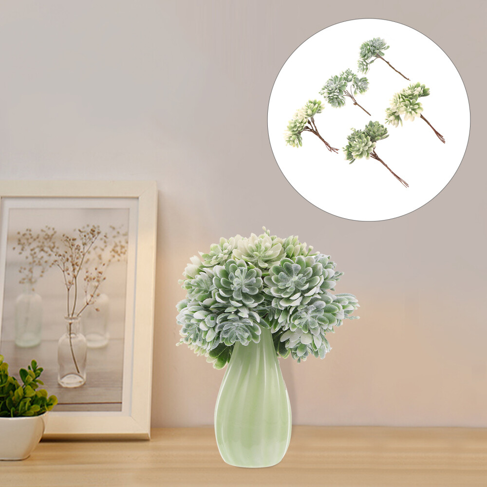 5Pcs Faux Plant Succulents Plants Greenery Fake Shrubs