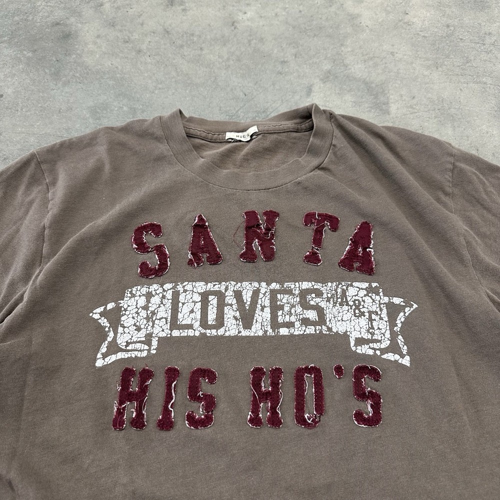 Vintage Abercrombie and Fitch Santa Loves His Ho’s Funny RARE T-Shirt Size M