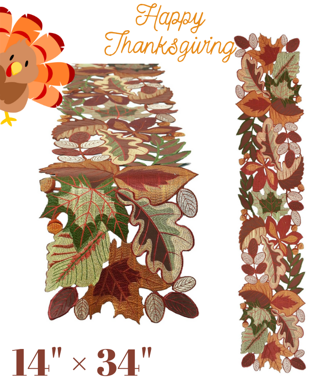Thanksgiving Table Runner, Handmade, 14