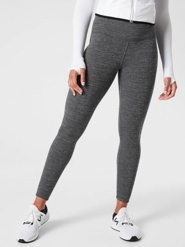ATHLETA S Altitude Tight in Polartec Small Power Stretch Grey Heather