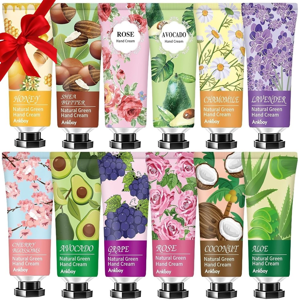 12 Pack Hand Cream for Dry Cracked Hands,Stocking Stuffers for Women