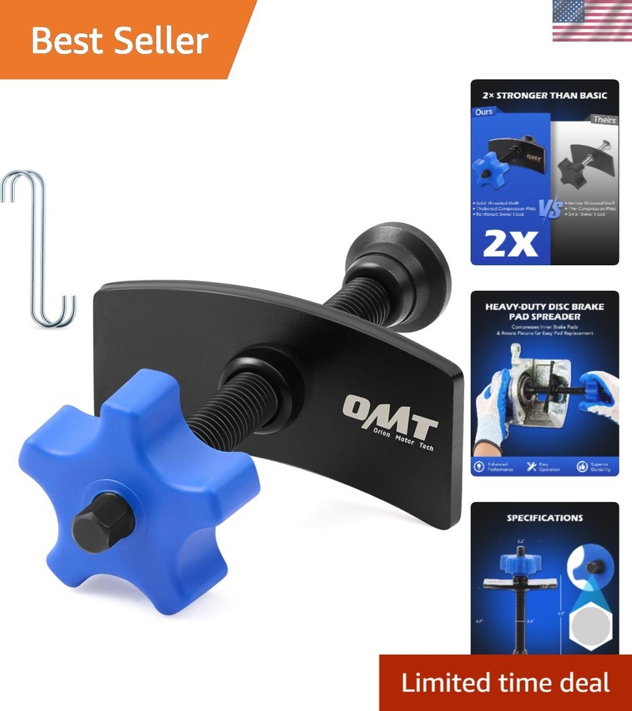 Professional Heavy Duty Brake Pad Tool - Includes Gloves & Caliper Hangers