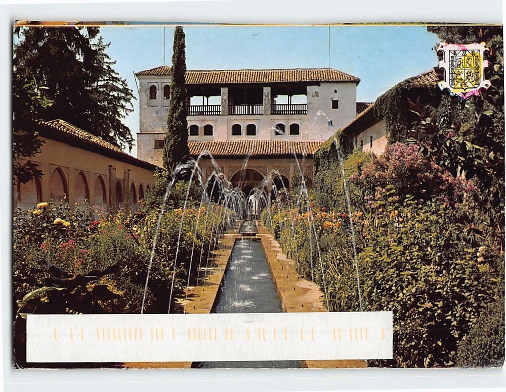Postcard Jets Court Generalife Granada Spain