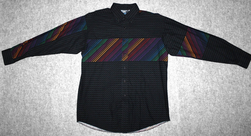 vintage BROOKS & DUNN WESTERN L/S SHIRT Rainbow Longhorn Panhandle Slim L Shirt