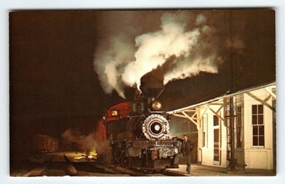 Vintage Cass Scenic Railroad Shay Locomotive Steam Train Postcard WV