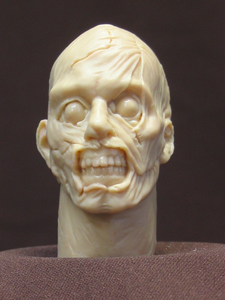 CUSTOM RESIN UNPAINTED CROWN HELLBOY HEAD SCULPT Action figures 1/6 scale Z-10